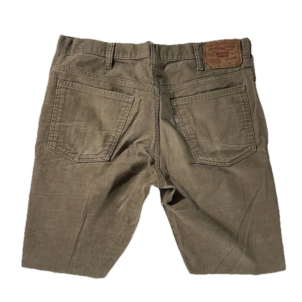 Vtg Levis 517 Corduroy Shorts Mens Sz 33 (Tag 34) Tan USA Made White Tab Talon